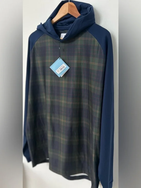 FootJoy FJ x Pinehurst Hoodie Men’s Large NWT Golf Performance Plaid 24x30 - Picture 2 of 5